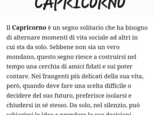 Il Capricorno, il mio segno